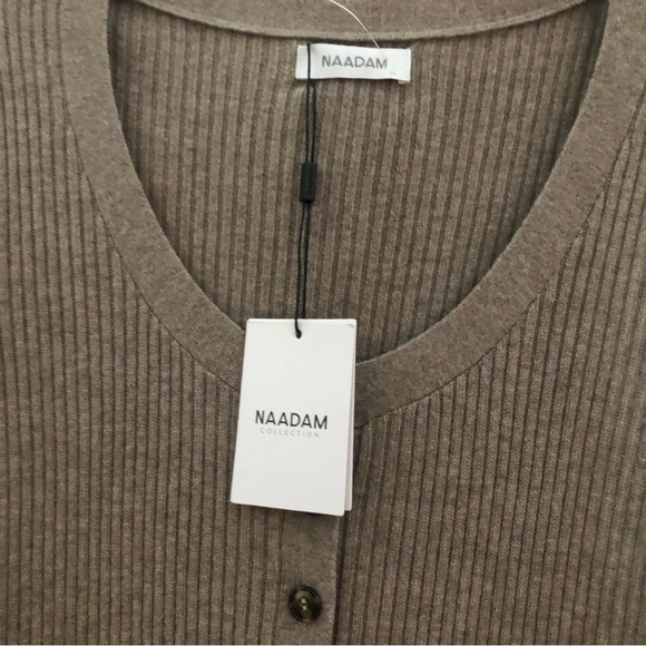 $465 Naadam cashmere blend ribbed sweater dress size xl - Picture 6 of 9